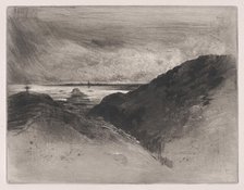 The Cliff - Bay of Saint-Malo, 1889-90. Creator: Felix Hilaire Buhot.
