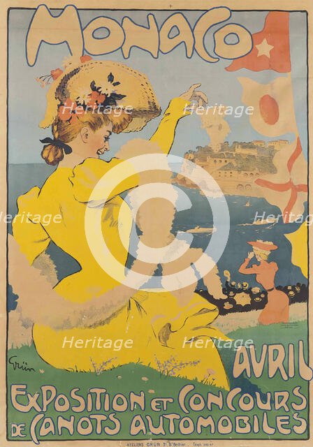 Monaco. Exposition et Concours de Canots Automobiles, c1908. Creator: Grün, Jules-Alexandre (1868-1938).