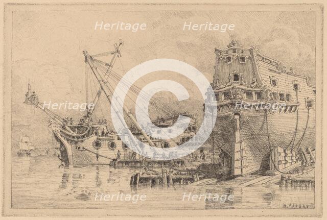 Two Large Ships under Construction. Creator: N. Artsay.