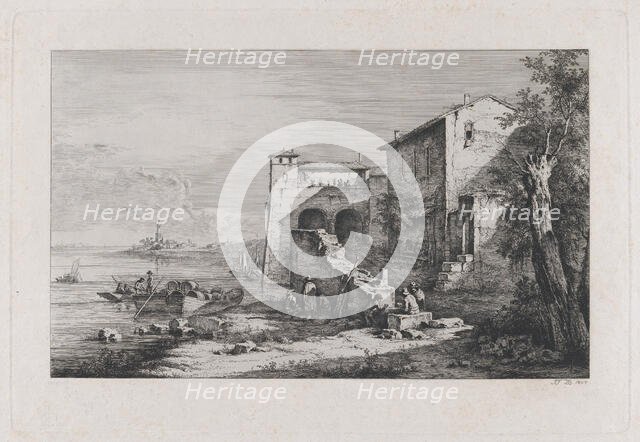 View of Old Customs House in Rome, 1807. Creator: Jean-Jacques de Boissieu.