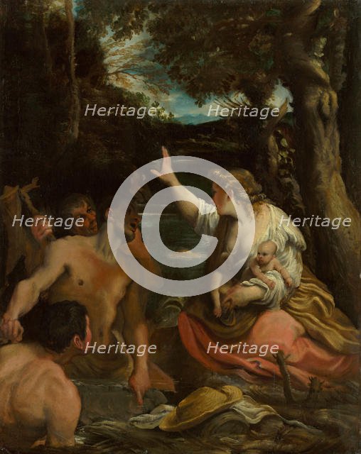 Latona and the Lycian Peasants (Latona Protecting her Children), 1585. Creator: Carracci, Annibale (1560-1609).