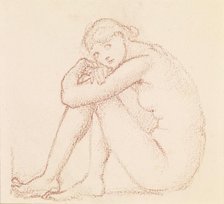 Female nude - study, 1864-65. Creator: Sir Edward Coley Burne-Jones.