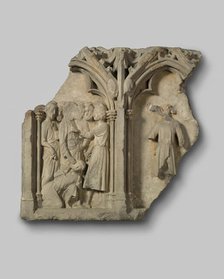 Fragment of an Altarpiece with the Betrayal of Christ and the Suicide of Judas, 1300/1325. Creator: Unknown.