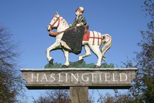 Village sign, Haslingfield, Cambridgeshire