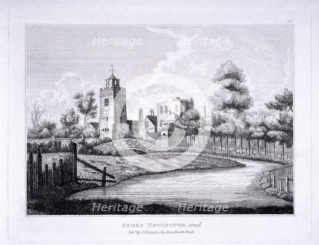 St Mary, Stoke Newington,  London, c1810. Artist: Anon