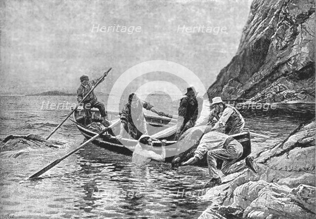 ''Pictures of the Year VIII, The Seal Diver, Co. Mayo', 1888. Creator: William Henry Bartlett.