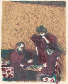 Game of Checkers (La partie de dames), 1897/1898 (published 1899). Creator: Edouard Vuillard.