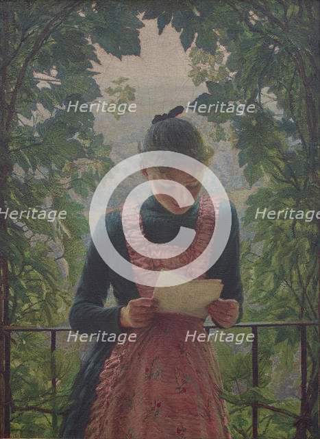 The first letter, 1890. Creator: Morbelli, Angelo (1853-1919).