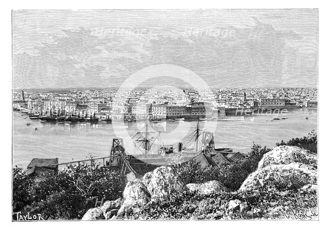 'General view of Havana, taken from Casablanca', c1890.Artist: A Kohl
