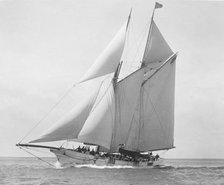 The schooner 'Astria' sailing close-hauled. Creator: Kirk & Sons of Cowes.