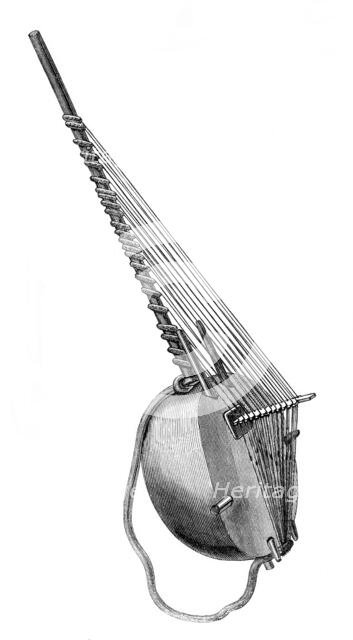 Musical Instruments in the South Kensington Museum: Kasso, from Senegambia (negro), 1870. Creator: Unknown.