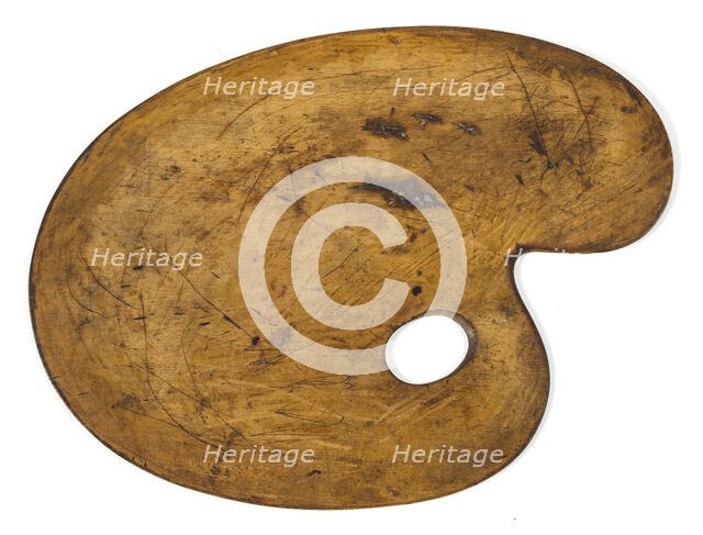 Oval palette of Ary Scheffer. Creator: Unknown.