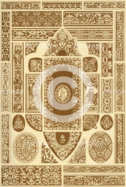 German Renaissance ornaments from book covers, (1898). Creator: Unknown.