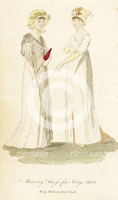 Fashion Plate (Morning Dress for July, 1801), 1801. Creator: Unknown.