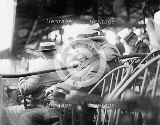 James S. Sherman, Wm. Taft's Vice President - first Vice President to throw out a ball at..., 1912. Creator: Bain News Service.