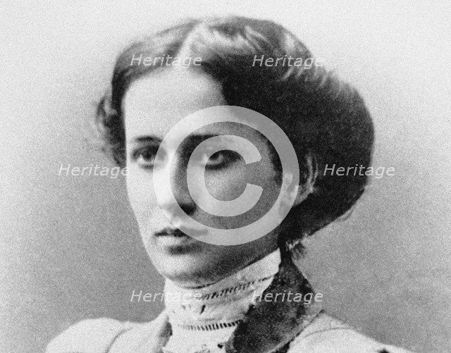 Portrait of the Poetess Anna Akhmatova (1889-1966). Artist: Anonymous  