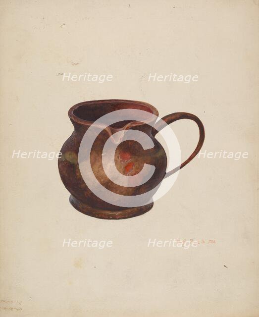 Cream Pitcher, c. 1940. Creator: Hugh Ryan.