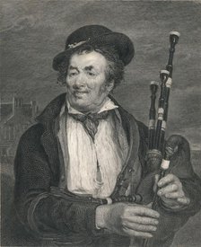 'The Bag Piper, from a picture by David Wlkie, R.A.' Creator: Augustus Fox.