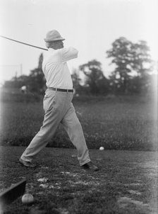 Cummins, Albert Baird, Governor of Iowa, 1902-1908; Senator, 1908-1926. Playing Golf, 1917. Creator: Harris & Ewing.