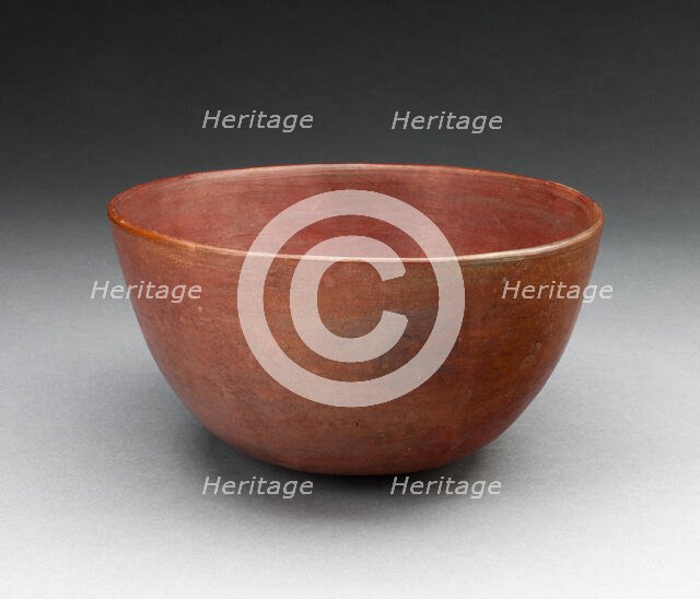 Bowl with Painted Rim, A.D. 600/1000. Creator: Unknown.