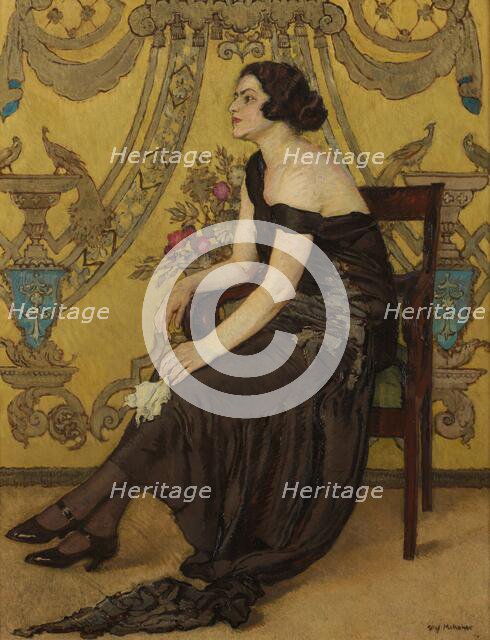 The Rose of Saaron-Portrait of Zofia Minderowa, 1923. Creator: Jozef Mehoffer.