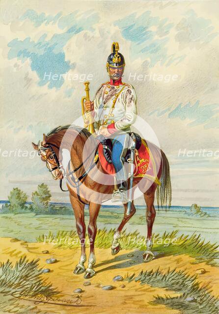 Soldier on horseback, undated. Creator: Franz Gerasch.