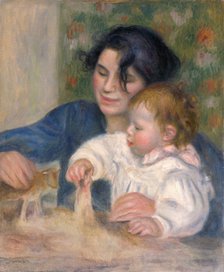 Gabrielle Renard and infant son, Jean, 1896. Artist: Renoir, Pierre Auguste (1841-1919)
