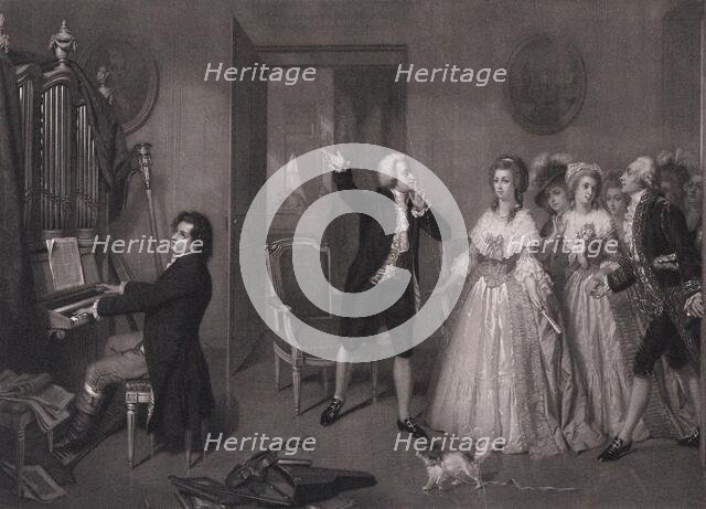 Beethoven in Mozart's House. Creator: Merle, Hugues (1823-1881).