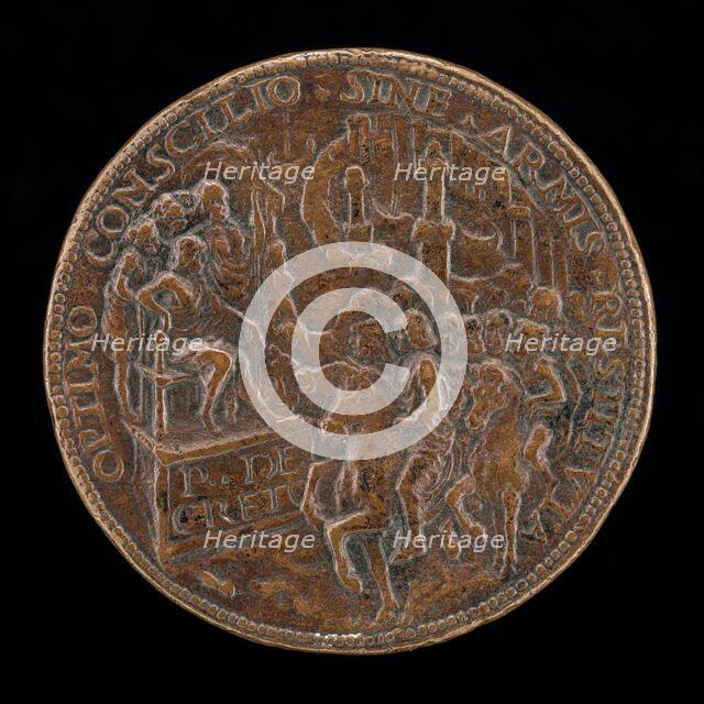 The Doge of Genoa [reverse], c. 1488. Creator: Cristoforo Foppa.