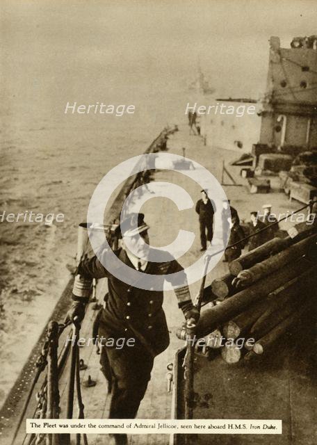 Admiral Jellicoe aboard HMS 'Iron Duke', 1914, (1935).  Creator: Unknown.