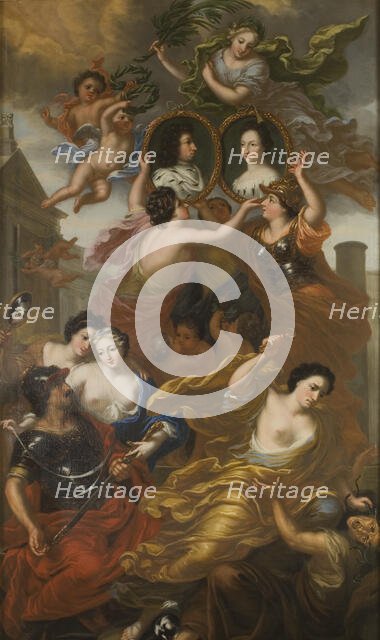 Allegory of the union of King Karl XI and Queen Ulrika Eleonora, 1692. Creator: David Klocker Ehrenstrahl.
