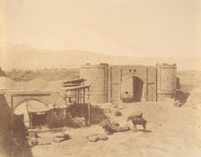 [Gate of Government, Teheran, Iran], 1840s-60s. Creator: Luigi Pesce.