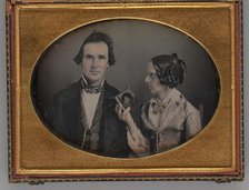 Untitled (Portrait of a Man and a Woman), 1851. Creator: Unknown.