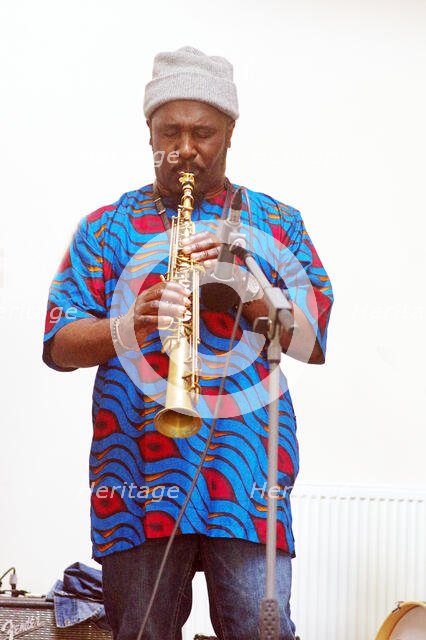 Tony Kofi, Basil Hodge Quintet, Jazz Africa, Loughton Methodist Church, Loughton, Essex, Apr 2023. Creator: Brian O'Connor.