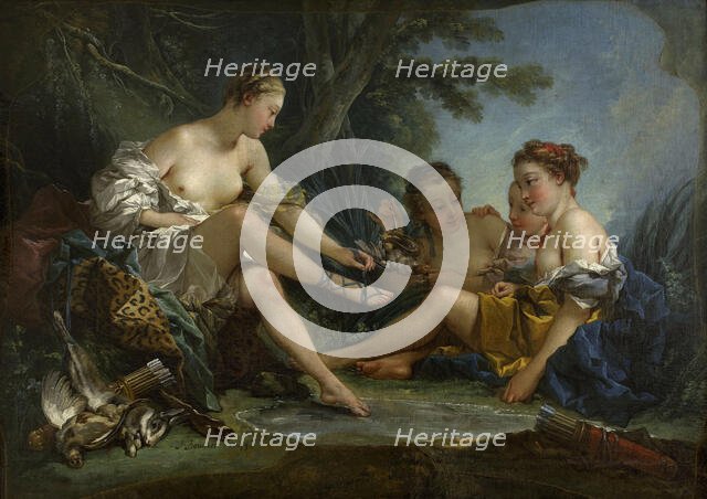 Le Repos des nymphes au retour de la chasse, dit Le Retour de chasse de Diane, 1745. Creator: Francois Boucher.