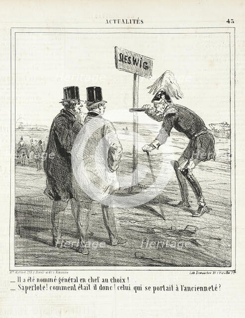 Il a été nommé général en chef au choix! Saperlote! Comment était il donc! Celui qui..., 1864. Creator: Cham.
