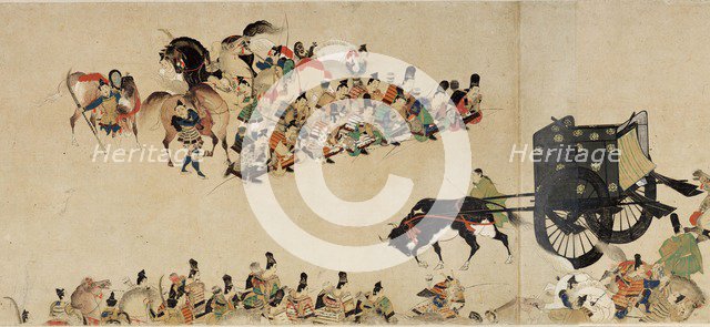 Illustrated Tale of the Heiji Civil War (The Imperial Visit to Rokuhara) 4 scroll, 13th century. Artist: Anonymous  