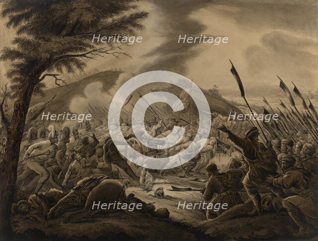 The Battle of Raclawice on 4 April 1794, 1841. Creator: Pilinski, Adam (1810-1887).