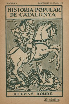 Cover of the illustrated book No.10 of July 12, 1919 of 'Història Popular de Catalunya' (Popular …