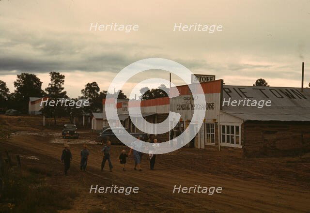 Main Street, Pie Town, New Mexico, 1940. Creator: Russell Lee.