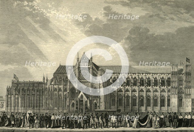 'The Coronation Procession of Anne Boleyn to Westminster Abbey', 1533, (1881). Creator: Unknown.