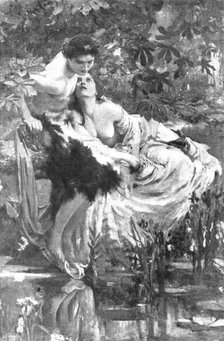 Pictures from the Royal Academy: Echo and Narcissus - Solomon J. Solomon, 1895. Creator: George Meisenbach.