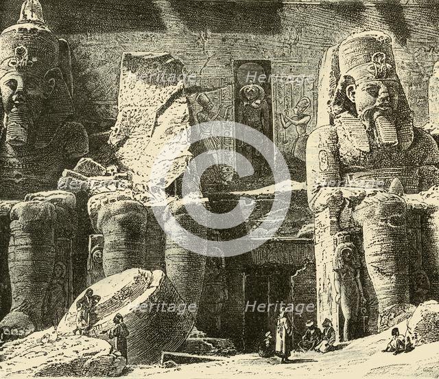 'Rock-Temples at Abousimbel', 1890.   Creator: Unknown.