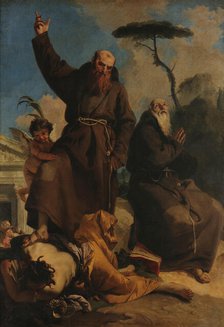 Saint Fidelis of Sigmaringen and Saint Joseph of Leonessa, c1750. Creator: Tiepolo, Giambattista (1696-1770).