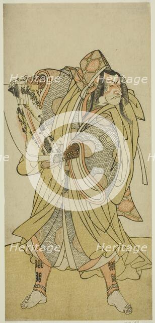 The Actor Ichikawa Danjuro V as Kazusa no Akushichibyoe Kagekiyo in the Play Edo no...c. 1783. Creator: Katsukawa Shunjo.