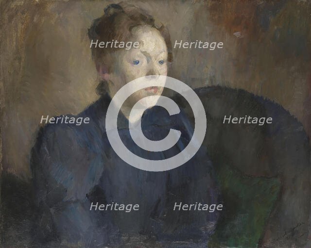 Portrait of Nenna Janson Nagel, b. Backer Lunde, 1892. Creator: Harriet Backer.