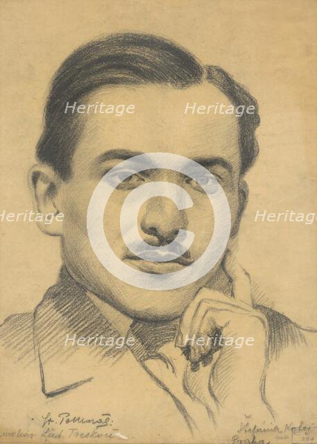 Portrait of the painter Ladislav Treskon, 1920. Creator: Stefan Polkorab.