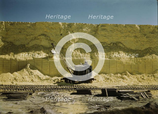 Freeport Sulphur Co., 60 foot high vat of sulphur, Hoskins Mound, Texas, 1943. Creator: John Vachon.