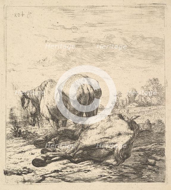 The Two Horses, 17th century. Creator: Karel Du Jardin.