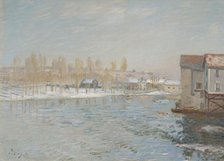 The Loing And The Mills Of Moret, Snow Effect, 1891. Creator: Alfred Sisley.